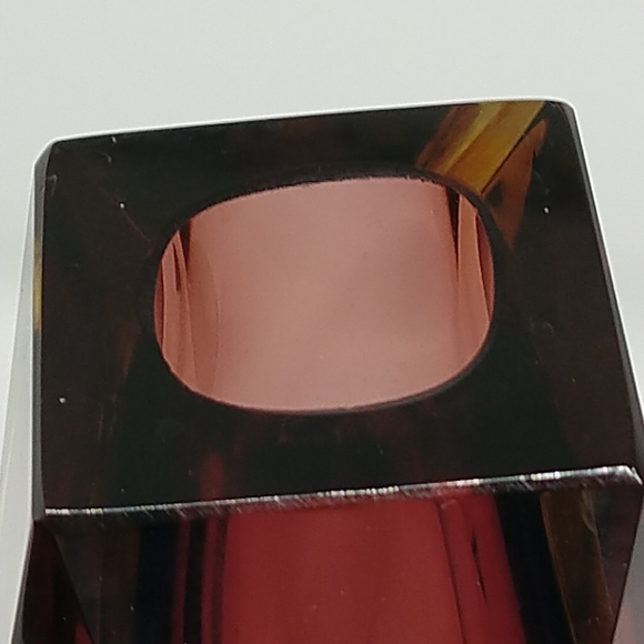 SOLD.         Vintage Sommerso Murano Glass Vase Luigi Mandruzzat - Picture 8 of 10